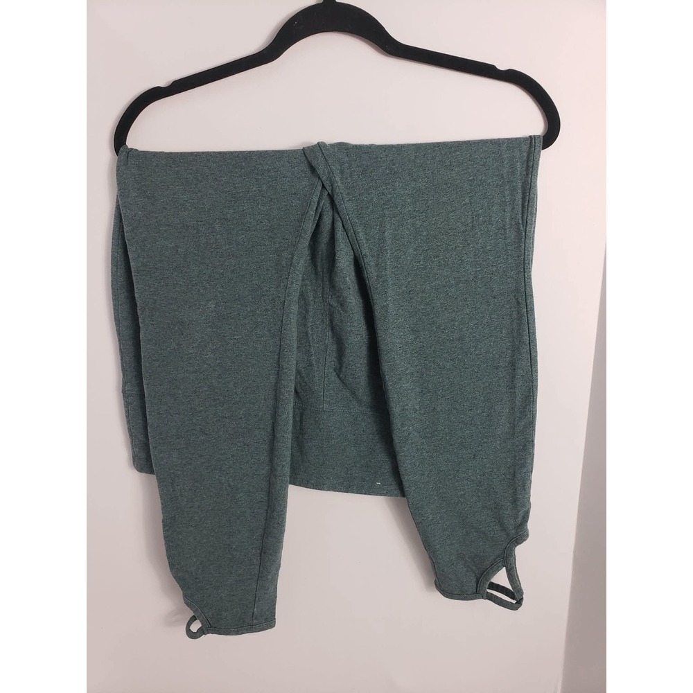 Mossimo Womens Large Stirrup Leggings Green Heather High Rise Stretch Yoga Y2K